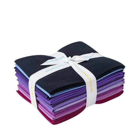 Confetti Cottons Purple Fat Quarter Bundle 18"x22" 12pcs The RBD Designers Riley Blake Cotton Fabric