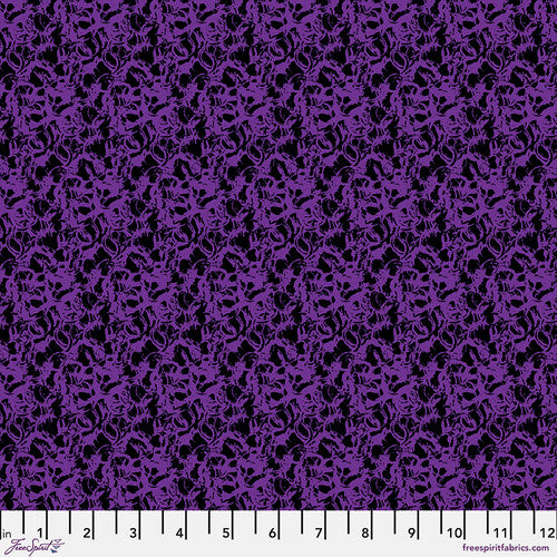 Cool Breeze Frost Dark Purple Katie Pasquini Masopust Free Spirit Cotton Fabric