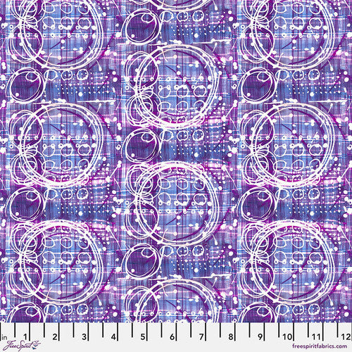 Cool Breeze Tornado Purple Katie Pasquini Masopust Free Spirit Cotton Fabric