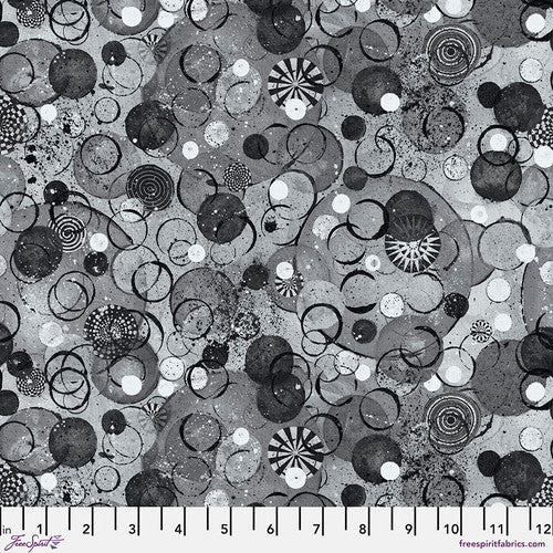 Cool Breeze Turbulence Gray Katie Pasquini Masopust Free Spirit Cotton Fabric