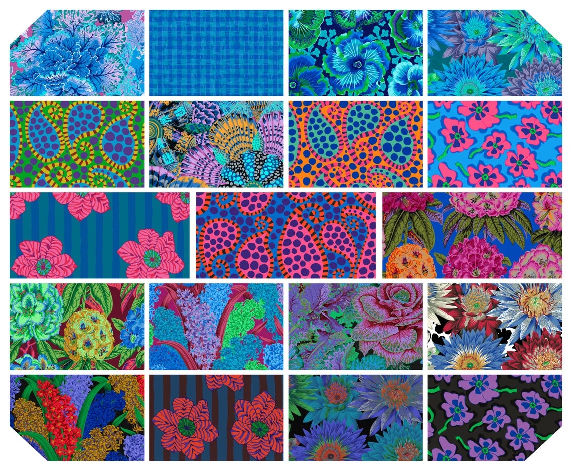 August 2023 Cool Design Roll  6" Strips Kaffe Fassett Collective Free Spirit Cotton Fabric