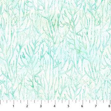 Coral Reef Tonal Coral White Turquoise Deborah Edwards and Melanie Samra Northcott Cotton Fabric NC-DP28882-10