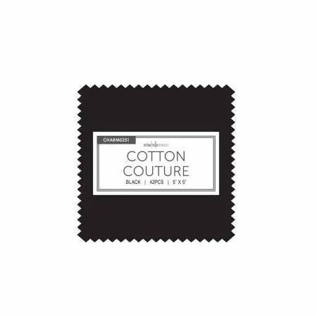 Cotton Couture Black 10" Squares Michael Miller Cotton Fabric