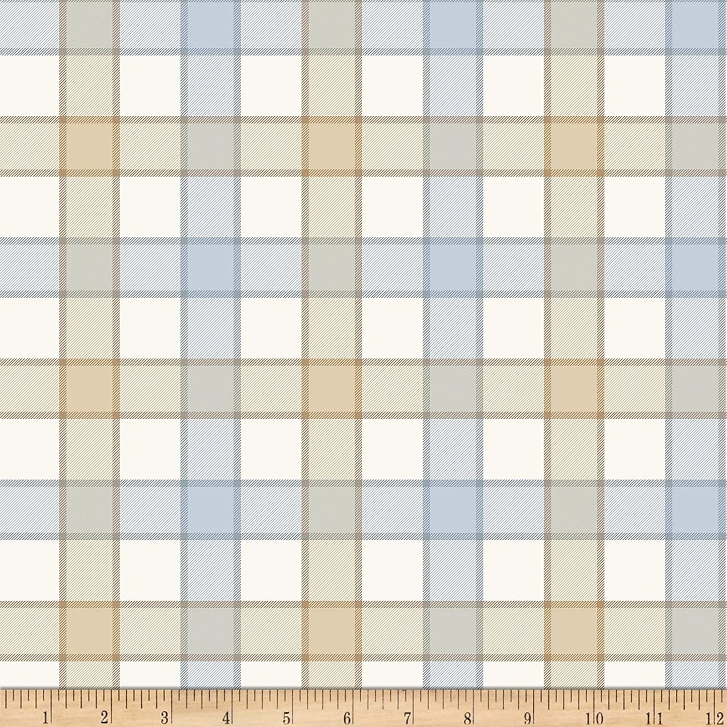 Cotton Joy Big Plaid Natural Timeless Treasures Cotton Fabric