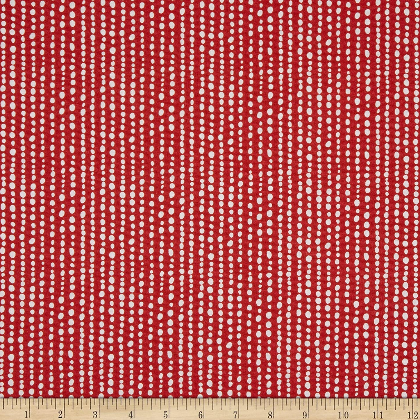 Cozy Holidays Horizontal Dots Red Olivia Gibbs Timeless Treasures Cotton Fabric