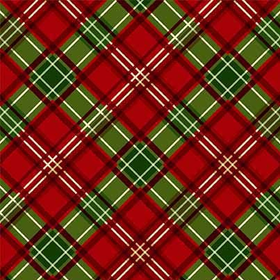 Cozy Little Christmas Festive Tartan Red Liza Bea Studios Michael Miller Cotton Fabric MM-DDC12681-REDX-D
