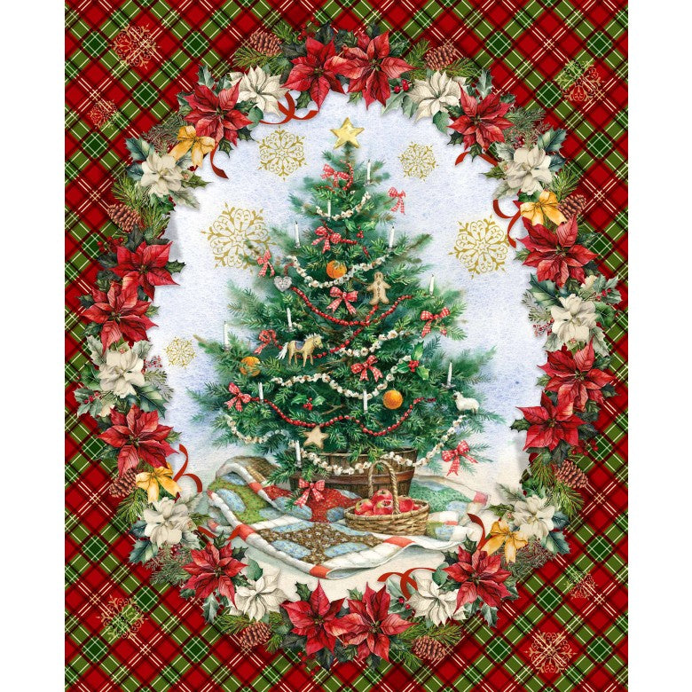 Cozy Little Christmas Panel 36" Multi Liza Bea Studios Michael Miller Cotton Fabric MM-DDC12687-MULT-D