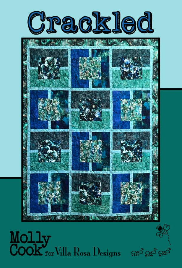 Crackled Quilt Pattern 56"x71" Molly Cook Villa Rosa Designs VRD-CRACKLED
