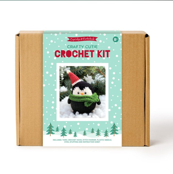 Crafty Cutie Crochet Kit in Gift Box Assorted 3 Designs Cupcakes & Cartwheels Two's Company TC-44930-20