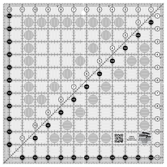 Creative Grids Quilt Ruler 12.5"x12.5" Rachel Cross Creative Grids CG-CGR12