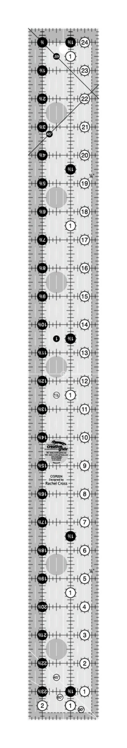 Creative Grids Quilt Ruler Rectangle 2.5"x24.5" Rachel Cross Creative Grids CG-CGR24