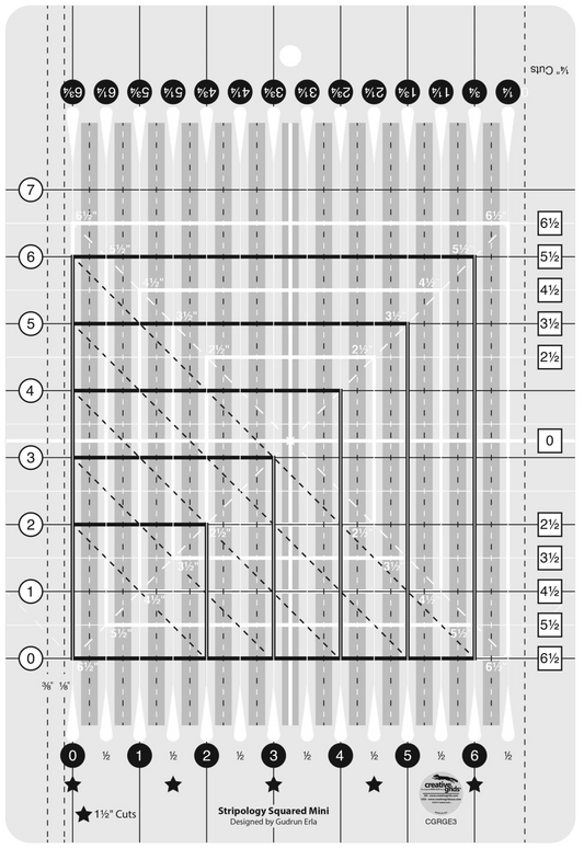 Creative Grids Quilt Ruler Stripology Mini Gudrun Erla G.E. Designs Creative Grids CG-CGRGE3