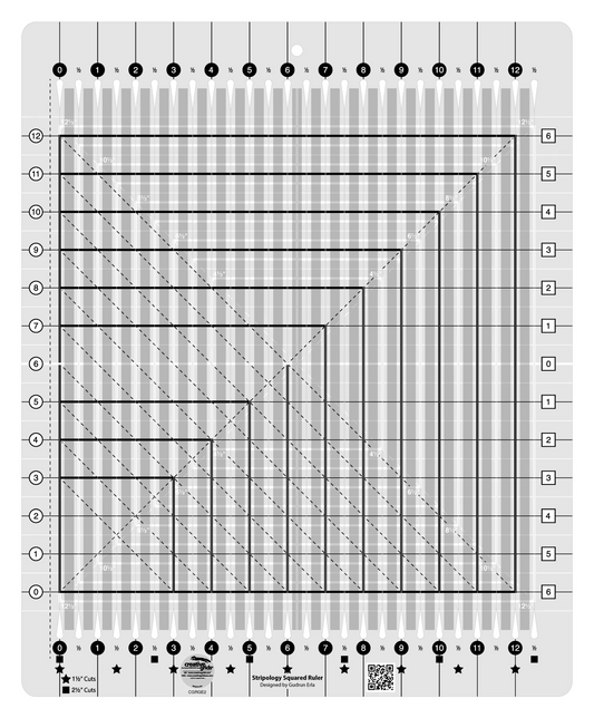 Creative Grids Quilt Ruler Stripology Squared Gudrun Erla of G.E. Designs Creative Grids CG-CGRGE2