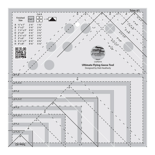 Creative Grids Quilt Ruler Ultimate Flying Geese Tool Deb Heatherly Creative Grids CG-CGRDH4