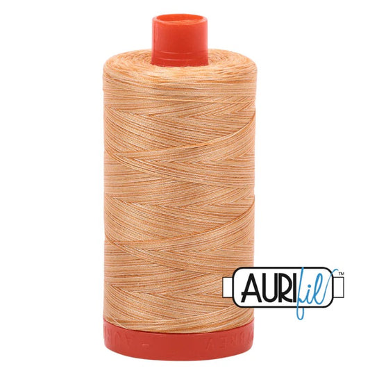 Creme Brulee Orange Variegated Mako Thread 50wt 1300m 1422yds 6ct Aurifil AF-A1150-4150
