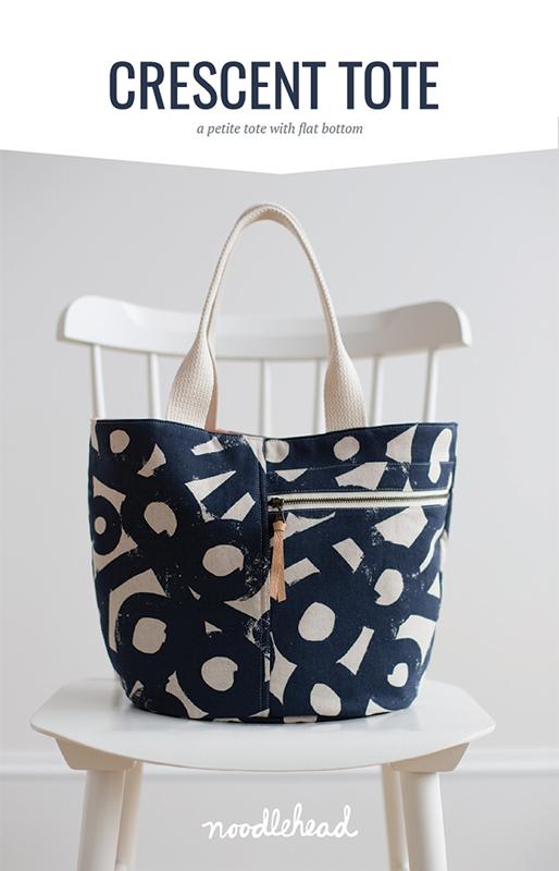 Crescent Bag/Tote Pattern 11.5"x15"x5" Anna Graham Noodlehead AG-545