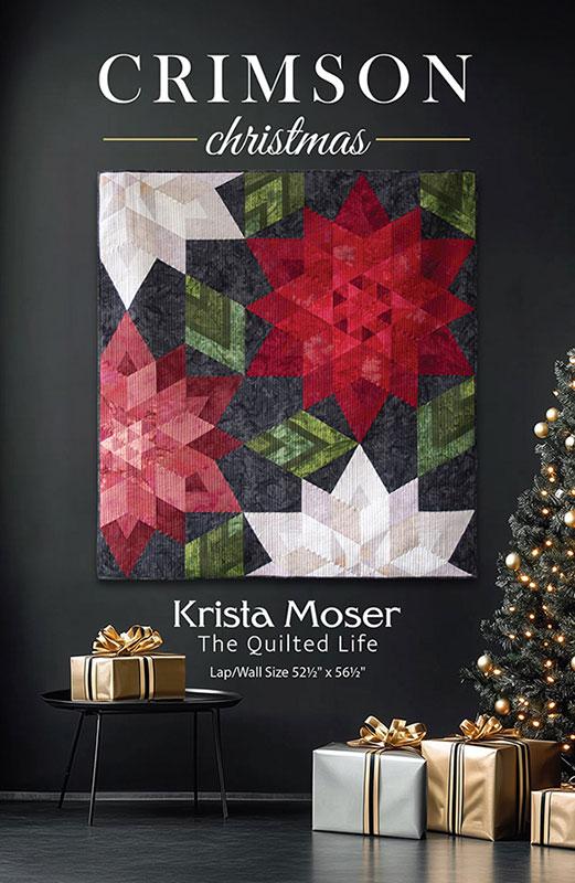 Crimson Christmas Quilt Pattern 52 1/2" x 56 1/2" Krista Machine Krista Moser KM-10036