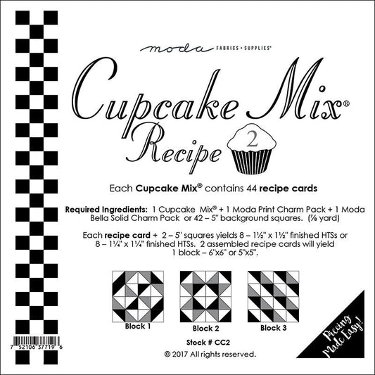 Cupcake Recipe 2 44 Recipe Cards Miss Rosie's Quilt Co. for Moda Fabrics MD-CC2