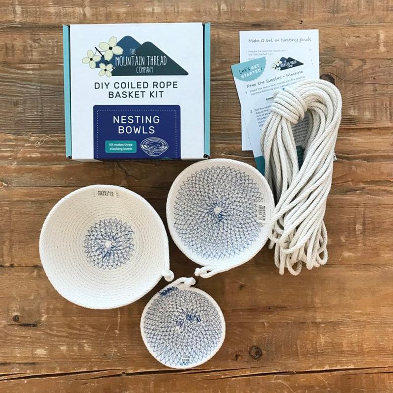 Coiled Rope DYI Kit Nesting Bowls The Mountain Thread Company