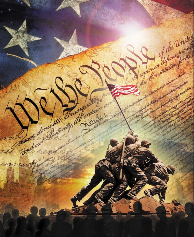 Constitution We The People Panel 36" Patriotic David Textiles Cotton Fabric DT-AL-3780-9C-1 | US Fabric Shop