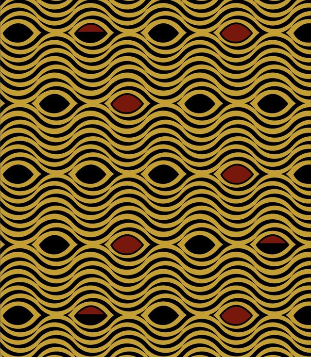 African Heritage African Waves Yellow David Textiles Cotton Fabric