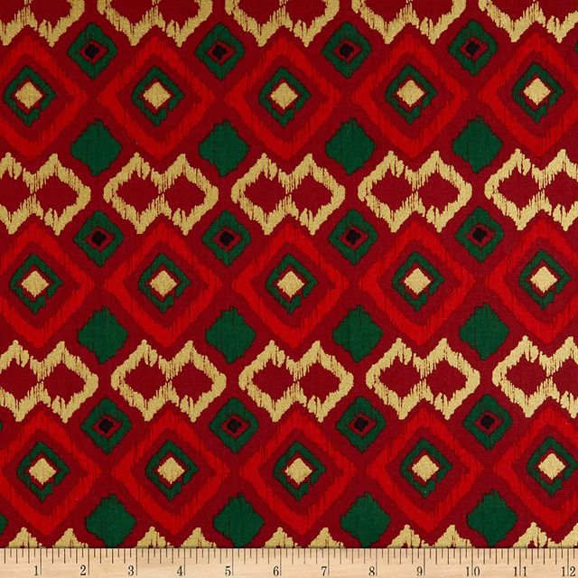 African Origin Argyle Metallic David Textiles Cotton Fabric