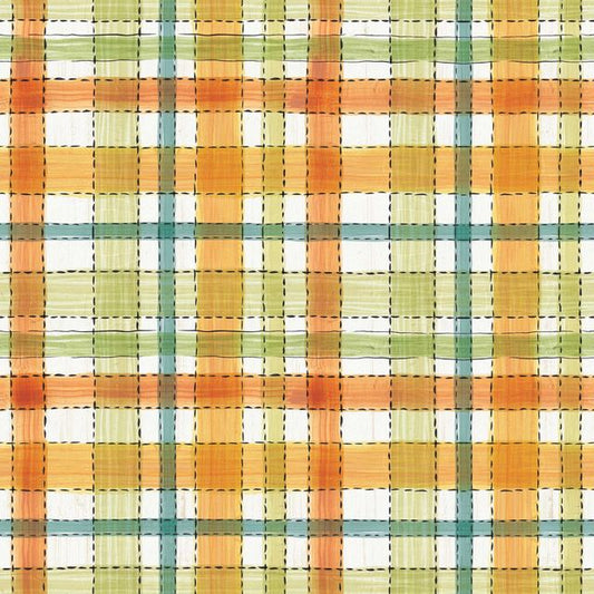 Harvest Plaid Orange Green David Textiles Cotton Fabric