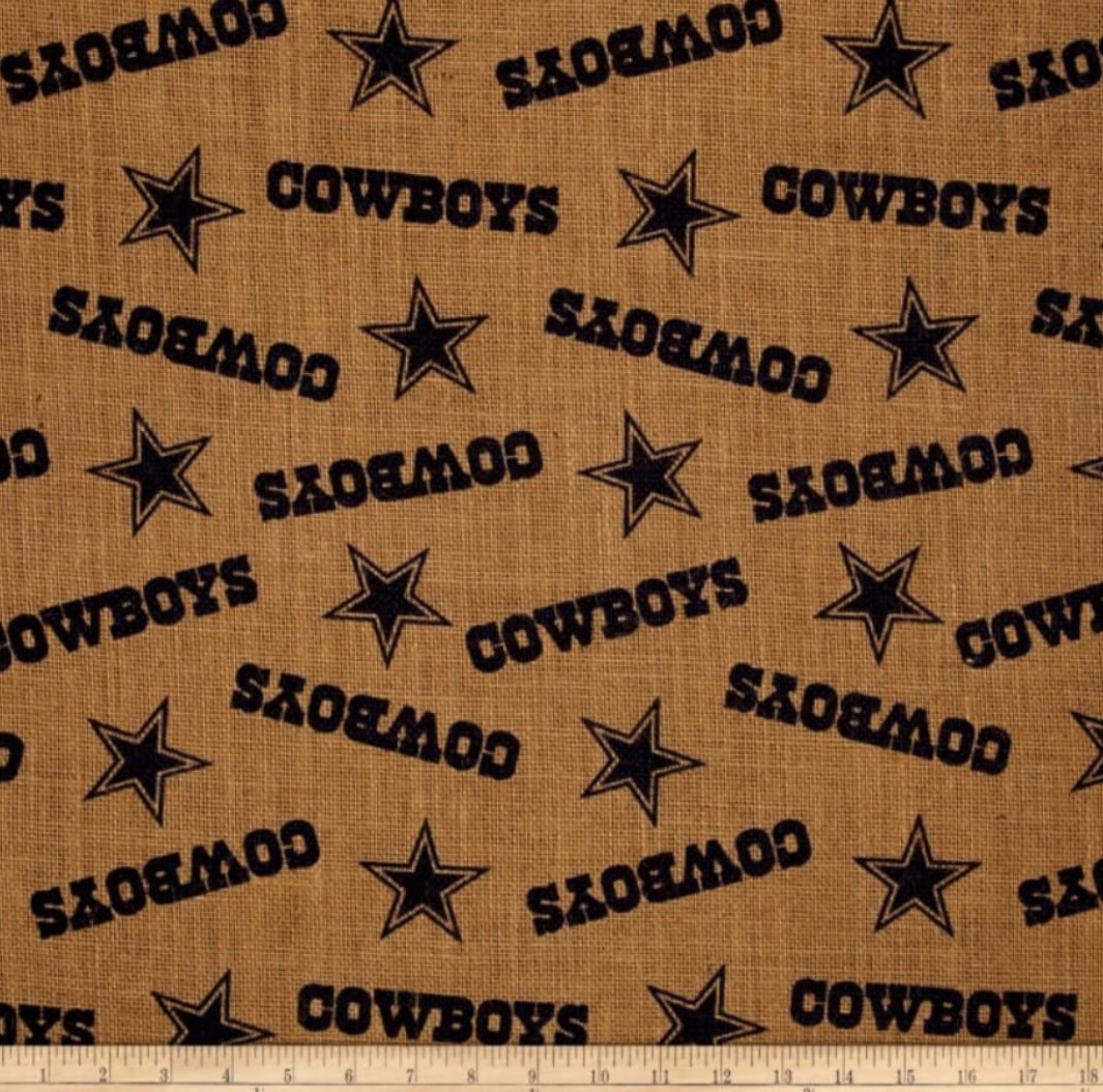 Dallas Cowboys NFL Football Burlap 47" Jute Fabric