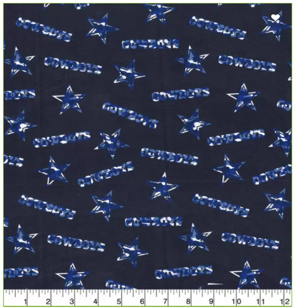 Dallas Cowboys NFL Football Camo Cotton Fabric