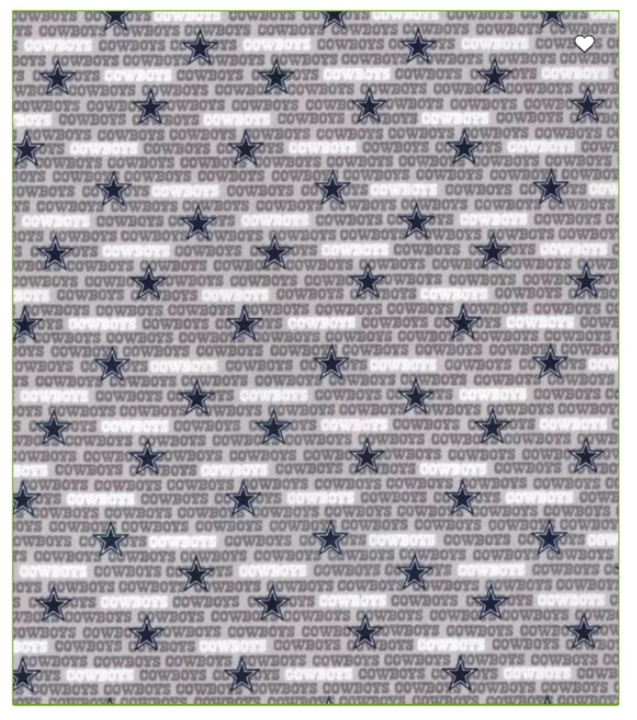 Dallas Cowboys NFL Football Mini Print Gray 58-60 inches Cotton Fabric