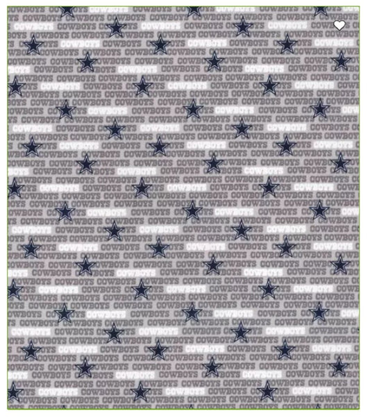 Dallas Cowboys NFL Football Mini Print Gray 58-60 inches Cotton Fabric