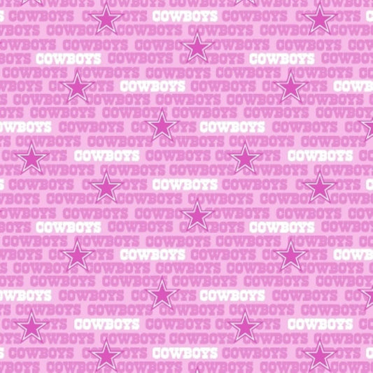 Dallas Cowboys NFL Pink 58-60 inches Cotton Fabric