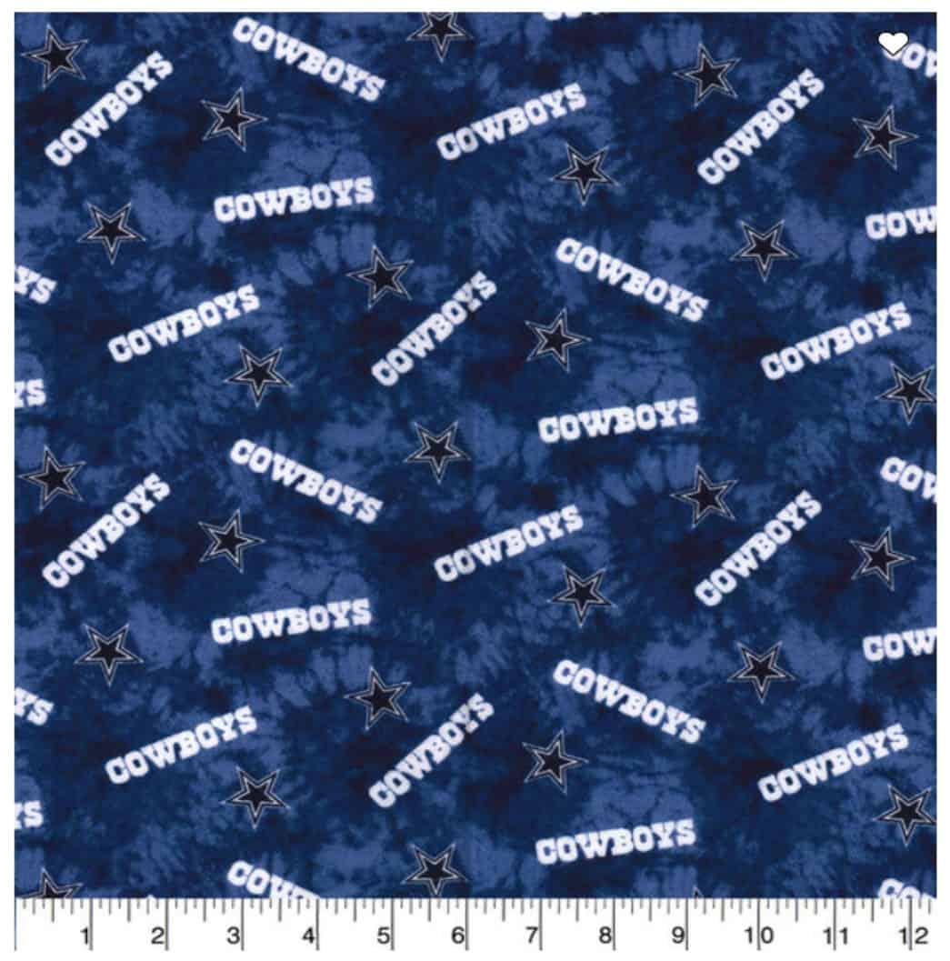 Dallas Cowboys NFL Tie Dye Design Flannel Fabric