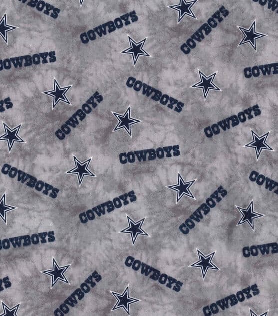 Dallas Cowboys NFL Tie Dye in Gray Design 42 inches Flannel Fabric