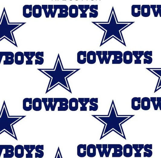 Dallas Cowboys NFL Football Logo White Fabric Traditions Cotton Fabric NFL-70646WN