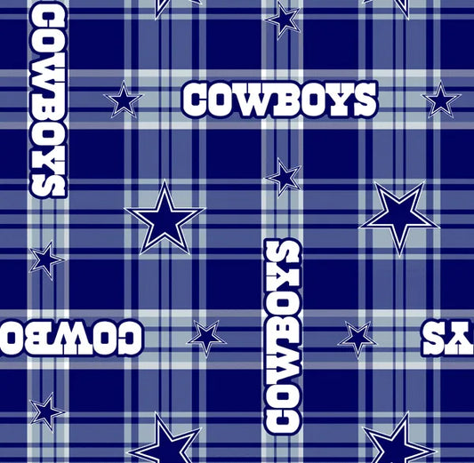 Dallas Cowboys NFL Football Plaid Fabric Traditions Polyester Fleece Fabric NFL-6391-D