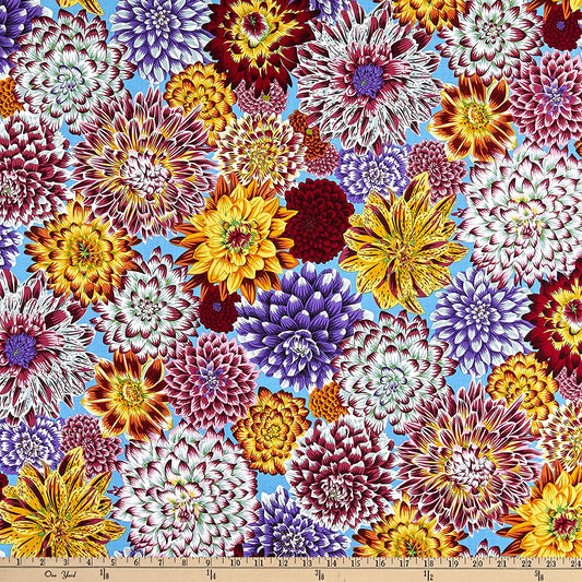 Dancing Dahlias Multi Philip Jacobs Stash Kaffe Fassett Collective Free Spirit Cotton Fabric