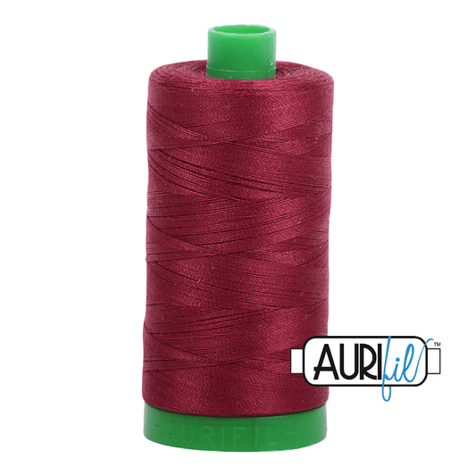 Dark Carmine Red 40 wt 1094 yd Large Spool Aurifil Cotton Quilting Thread AF-MK40SC6-2460