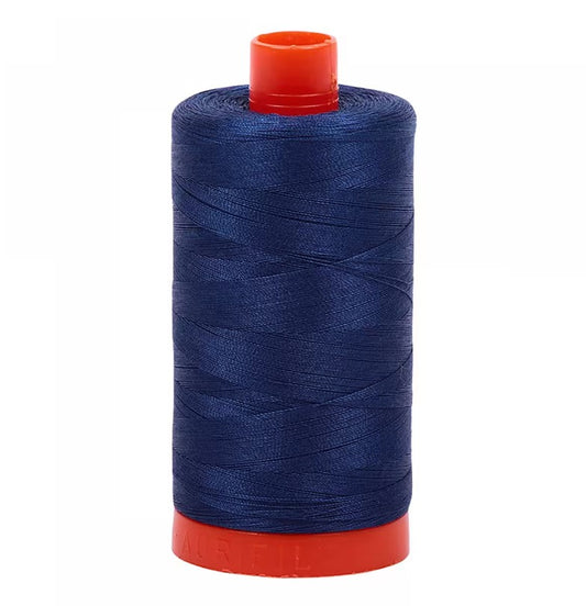 Dark Delft Blue Aurifil Cotton Quilting Thread Solid 50wt 1300m 1422yds Aurifil AF-A1050-2780