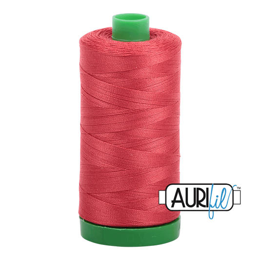 Dark Red Orange 40 wt 1094 yd Large Spool Aurifil Cotton Quilting Thread AF-MK40SC6-2255
