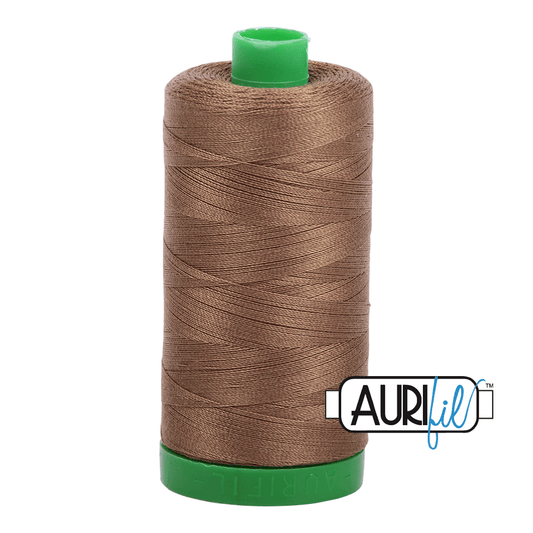 Dark Sandstone Brown 40 wt 1094 yd Large Spool Aurifil Cotton Quilting Thread AF-MK40SC6-1318