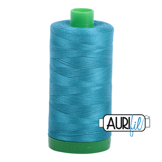 Dark Turquoise 40 wt 1094 yd Large Spool Aurifil  Cotton Quilting Thread AF-MK40SC6-4182'