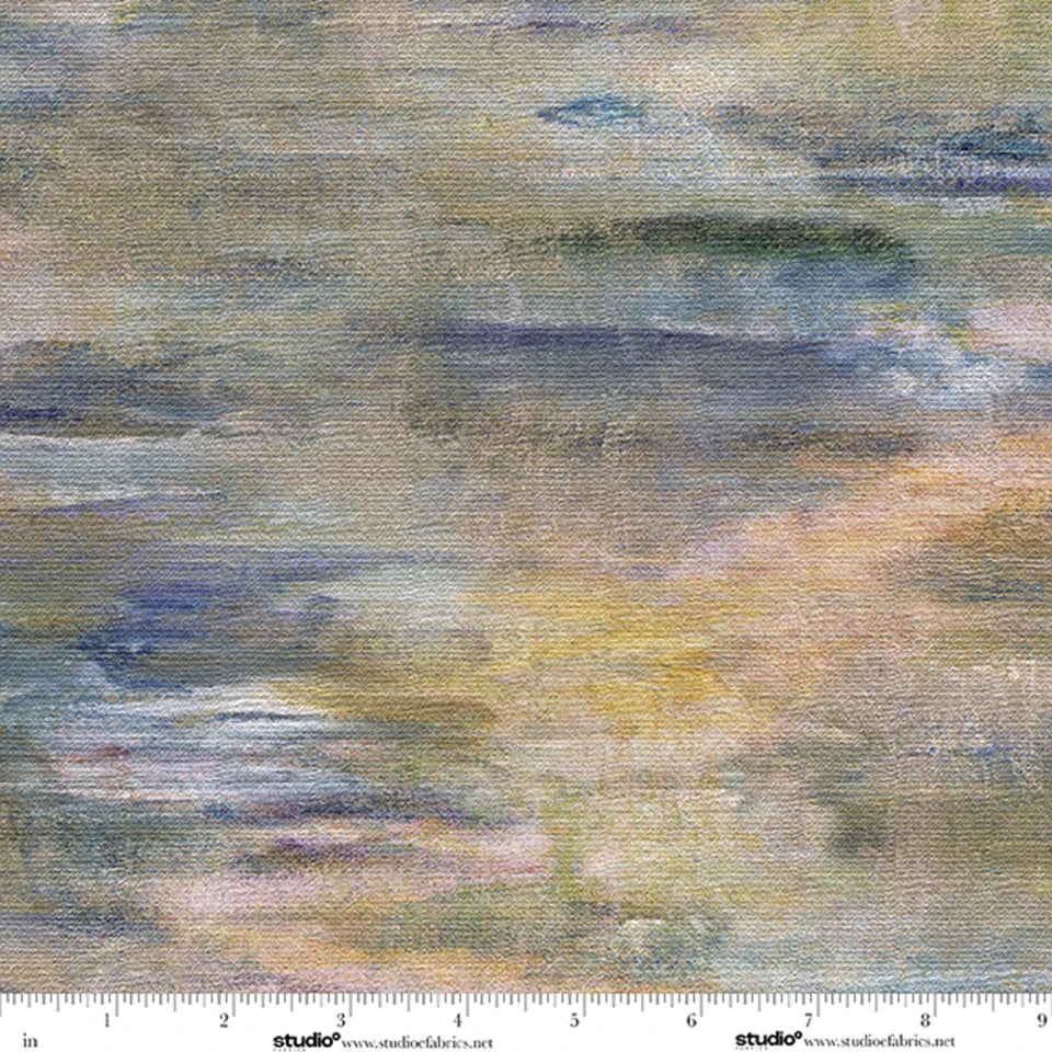 Dawn's Early Light Reflection Sage Green Blue Shirl Ireland Studio E Cotton Fabric SE-9055-61