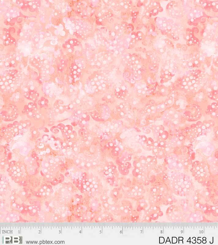 Day Dreams Paisley 108" Wide Backing Pink P&B Textiles Cotton Fabric