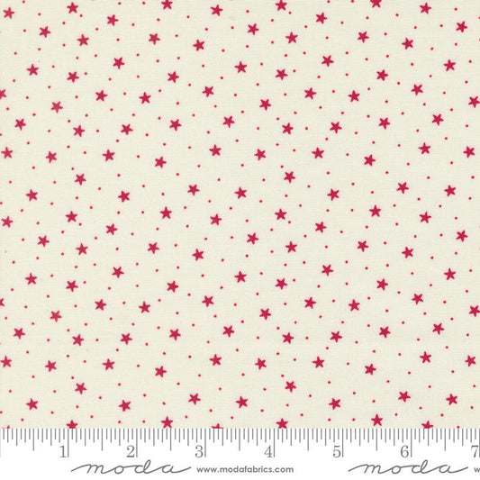 Dear Santa Snowy Stars Blender Snow White Primitive Gatherings Moda Cotton Fabric