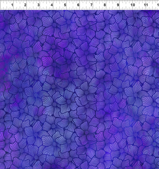 Dear Clara Bloom Tonal Blender Purple Jason Yenter In The Beginning Cotton Fabric ITB-10DCL-2
