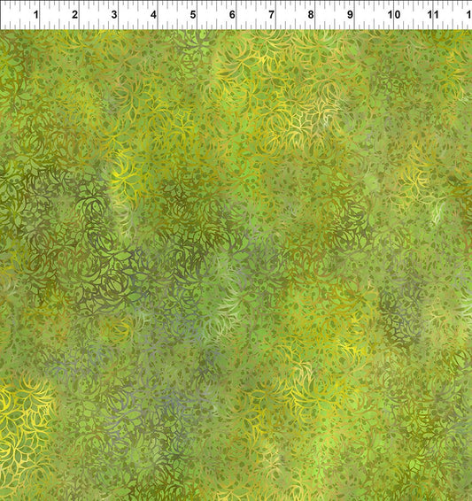 Dear Clara Bloom Enchant Tonal Blender Lime Jason Yenter In The Beginning Cotton Fabric ITB-12DCL-1