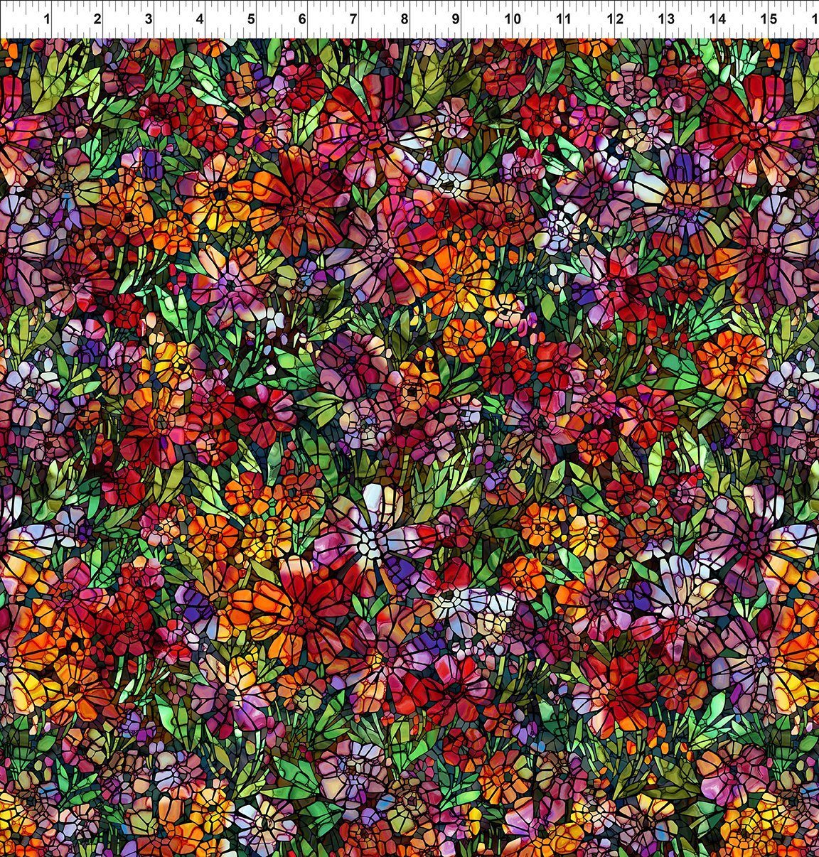 Dear Clara Garden Multi Jason Yenter In The Beginning Cotton Fabric ITB-3DCL-1