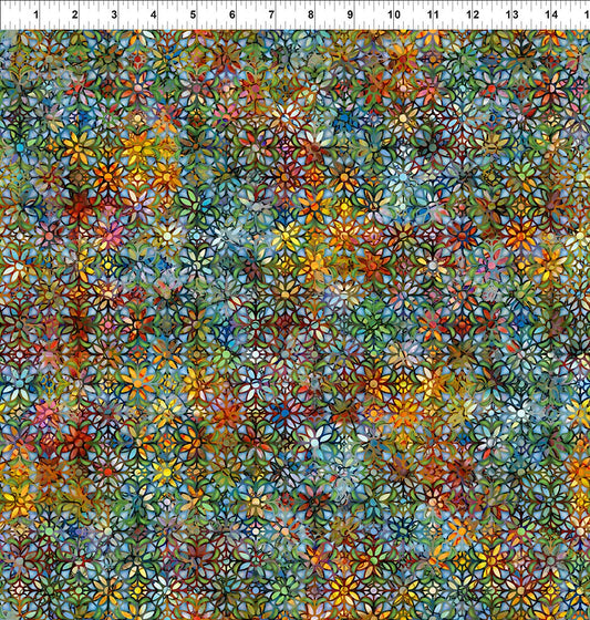 Dear Clara Mosaic Multi Jason Yenter In The Beginning Cotton Fabric ITB-7DCL-1