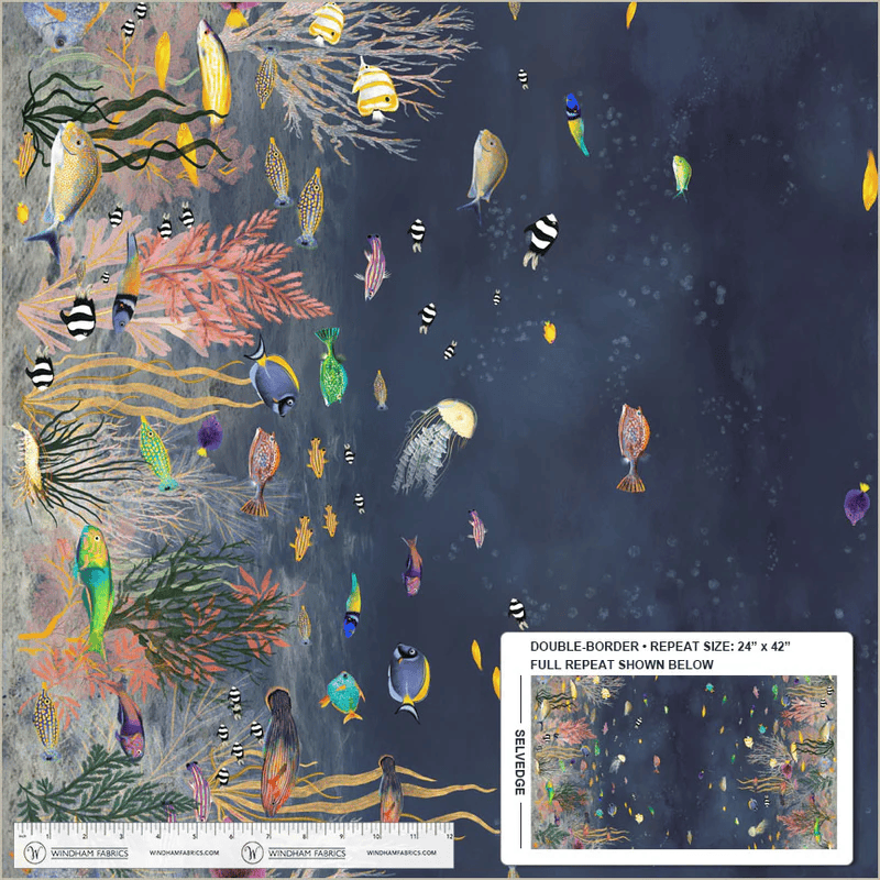 Ocean Block Panel Deep Blue Ocean Flow Panel 24